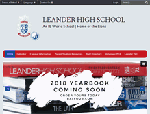Tablet Screenshot of lhs.leanderisd.org